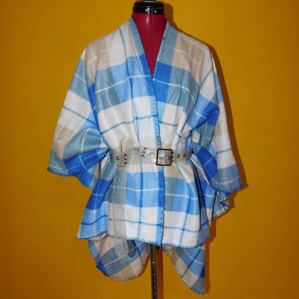 Soft Blanket Wrap with blanket stitching Homemade OSFM